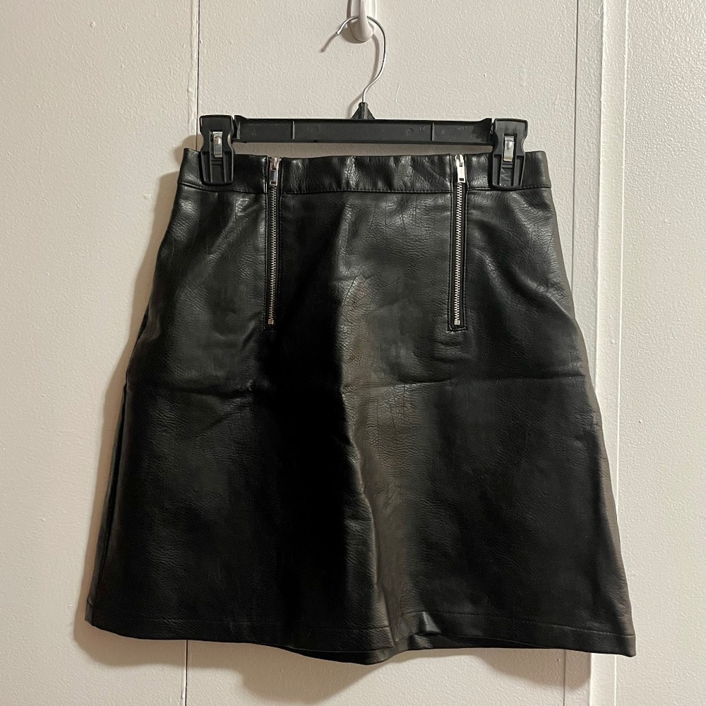 Vegan Leather Mini Skirt